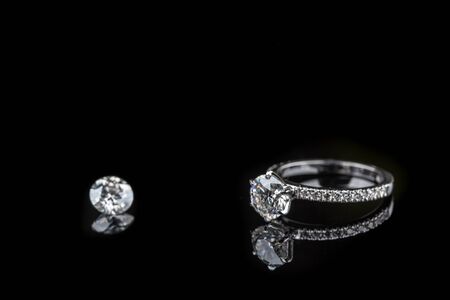 Diamond Ring and Gemstoneの写真素材