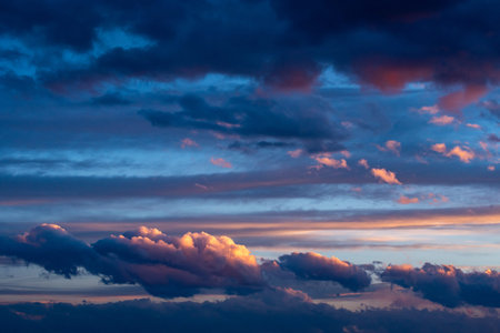 Blue Sky Sunset Background