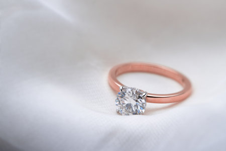 Pink Gold Diamond Ring