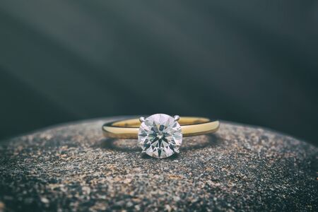 Engagement Diamond Ringの写真素材