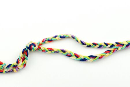 Rope Knot on White Backgroundの写真素材
