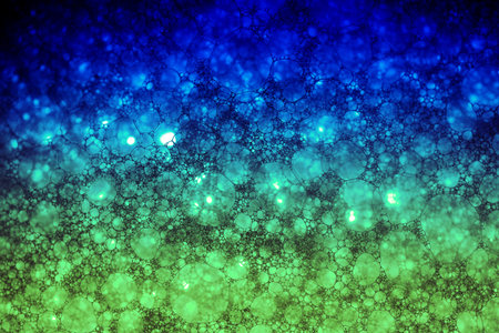 Abstract Blue and Green Bubbles background