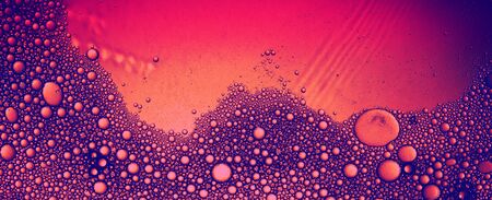 Red Liquid Water Bubbles Backgroundの写真素材