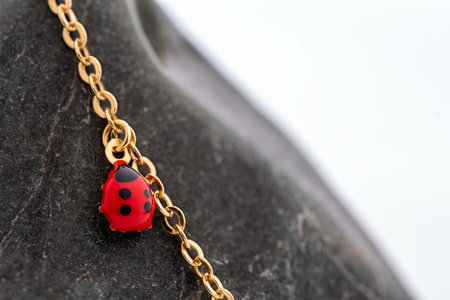 Children Gold Jewelry With Ladybug