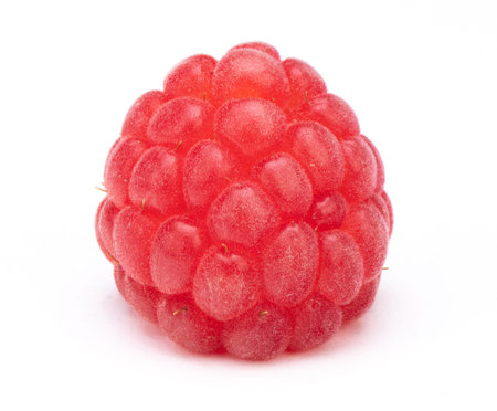 Raspberry on White Background