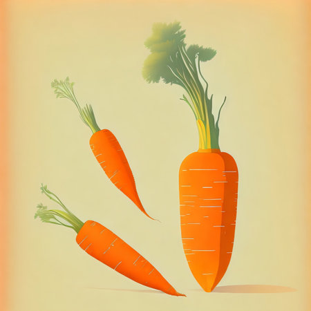 Carrot on vintage background. Vector illustration. Eps 10 file.の素材