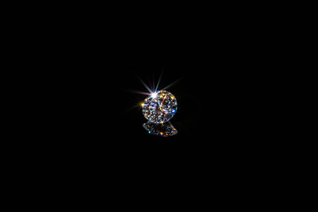 Diamond on a black background. Jewelry background. Macro shooting.の写真素材