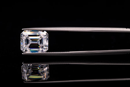 Diamonds on a black background. Jewelry. Macro shooting.の写真素材