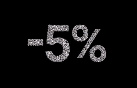 A close up of a diamond-shaped number 5 with a diamond-shaped number 50. The numbers are surrounded...