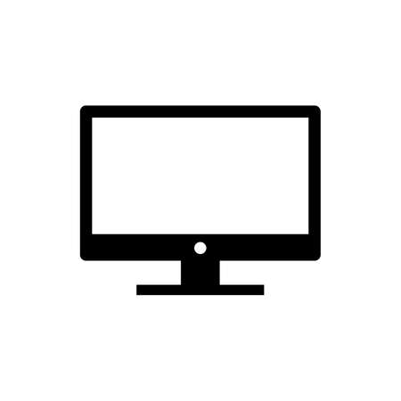 Computer icon. PC Icon vector. Computer monitor icon. Flat PC symbol.のイラスト素材