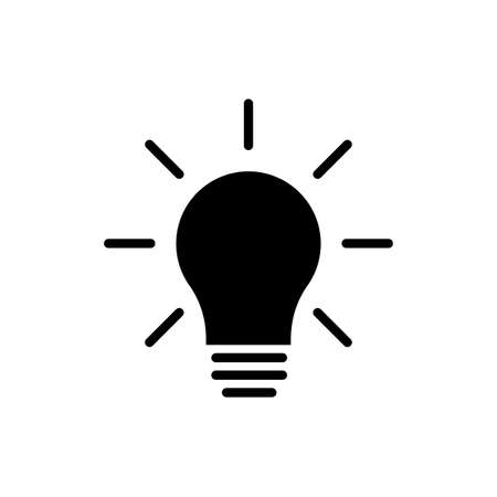 Lamp icon. Light bulb icon vector. Idea vector iconのイラスト素材