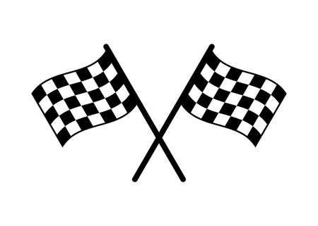 Start icon. Race flag icon. Competition sport flag line vector icon. Racing flag. Start finish flagのイラスト素材
