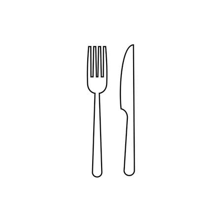 fork and knife. fork and knife icon vectorのイラスト素材