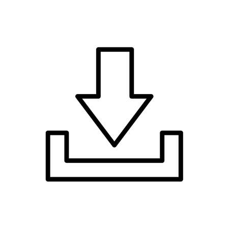 Download icon. Downloading vector iconのイラスト素材