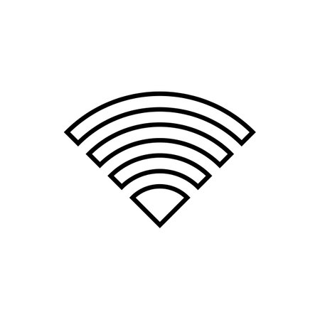 WIFI Icon. signal vector icon. Wireless and wifi icon or sign for remote internet accessのイラスト素材