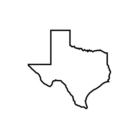 Texas map. Texas map icon. Texas symbol.のイラスト素材
