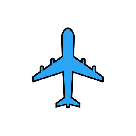 Plane icon. Plane vector icon. Flight transport symbol. Travel element illustration. Holiday symbolのイラスト素材