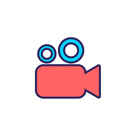 Video camera icon. Video camera vector icon. Camera Icons. Movie Sign. Cinemaのイラスト素材