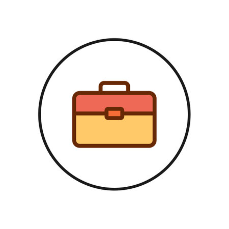 Briefcase icon vector. Briefcase vector iconのイラスト素材