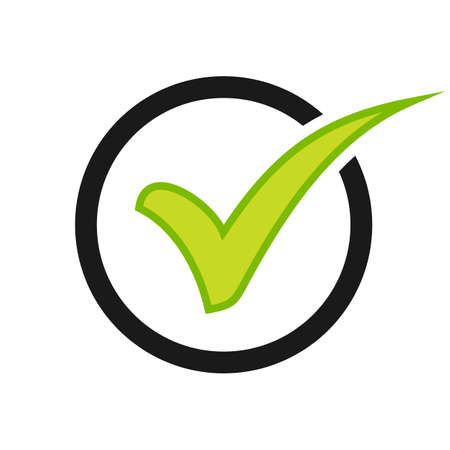 check icon vector. check mark icon. check list button icon. Tickのイラスト素材
