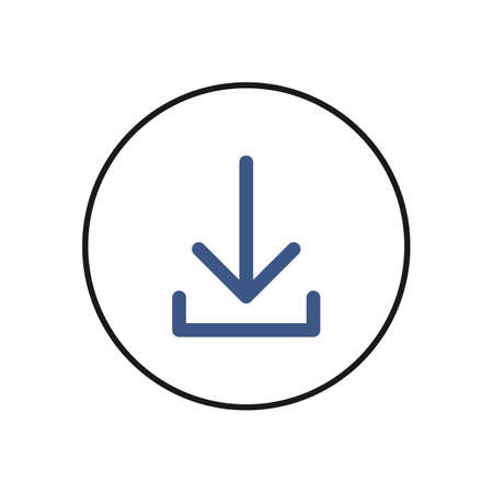 Download icon. Downloading vector iconのイラスト素材
