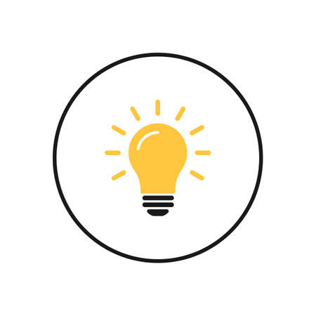 Lamp icon. Light bulb icon vector. Idea vector iconのイラスト素材