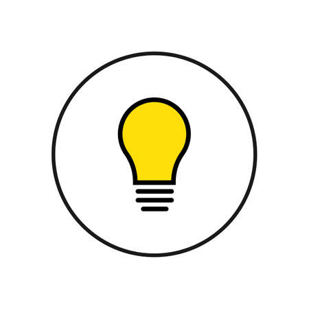 Lamp icon. Light bulb icon vector. Idea vector iconのイラスト素材