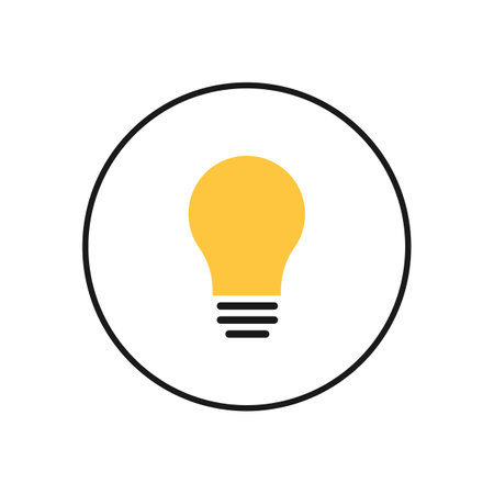 Lamp icon. Light bulb icon vector. Idea vector iconのイラスト素材