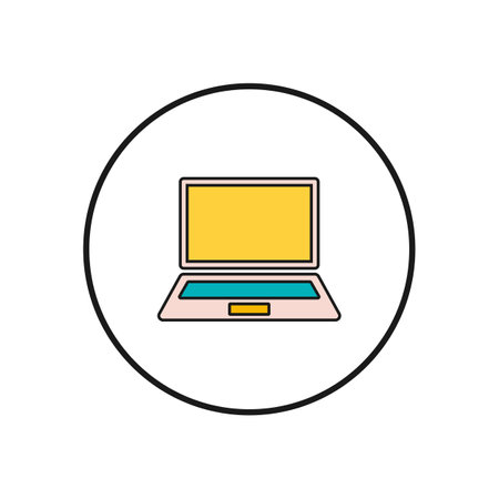 Laptop icon. Laptop vector iconのイラスト素材