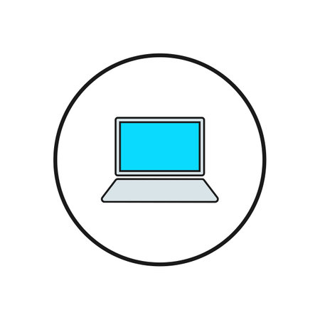 Laptop icon. Laptop vector iconのイラスト素材