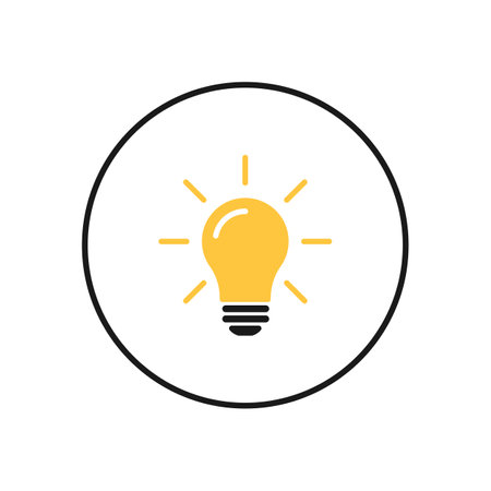 Lamp icon. Light bulb icon vector. Idea vector iconのイラスト素材