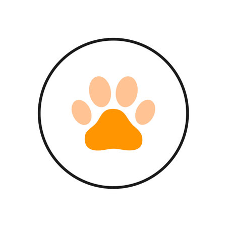Paw icon vector. Paw Print iconのイラスト素材