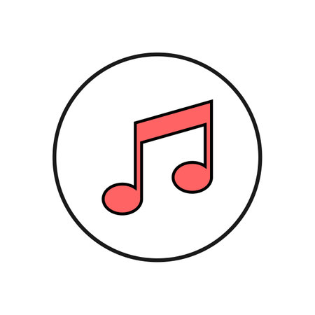 Music icon, music vector icon, Melody, song, note, sound, audio signのイラスト素材