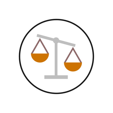 Scales icon. Law scale icon. Scales vector icon. Justiceのイラスト素材
