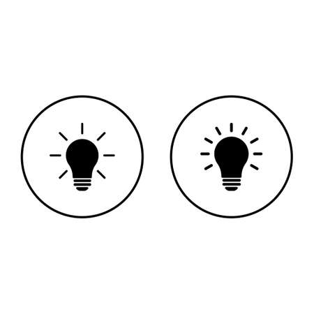 Lamp icon set isolated on white background. Light bulb icon vector. Idea vector iconのイラスト素材