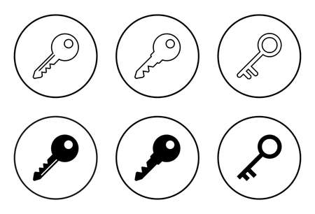 Key icon set isolated on white background. Key vector icon. Key symbolのイラスト素材