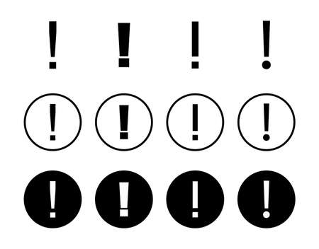 Exclamation danger sign set illustration. attention sign icon. Hazard warning attention sign. icon alertのイラスト素材