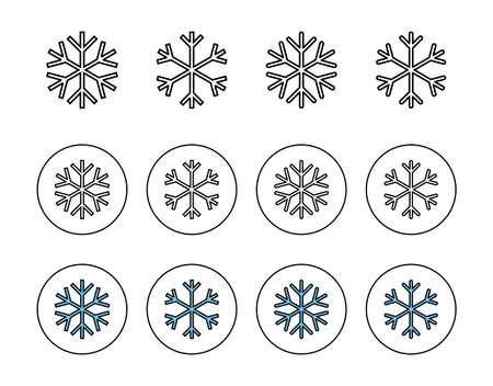 snow icon vector, Symbol of winter, frozen, Snowflake icon.のイラスト素材