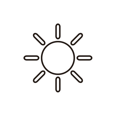 Sun vector icon, Sun icon.のイラスト素材