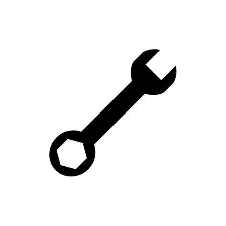 Wrench vector icon, Spanner symbol, wrench icon.のイラスト素材