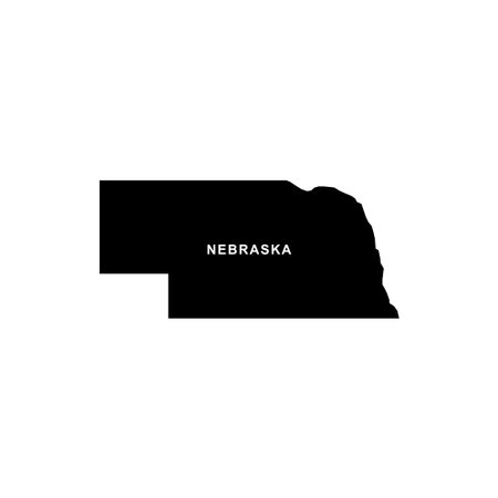 Nebraska map icon. Nebraska icon vectorのイラスト素材
