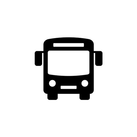 Bus icon. bus sign and symbol. transport symbolのイラスト素材