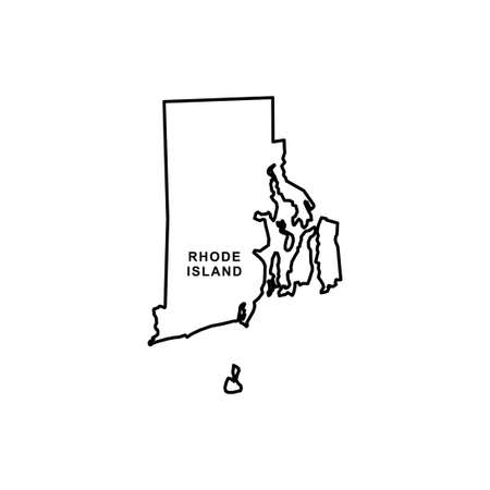 Rhode island map icon. Rhode island icon vectorのイラスト素材