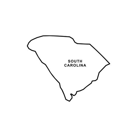 South carolina map icon. South carolina icon vectorのイラスト素材