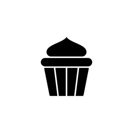 Cup cake icon. Cup cake sign and symbolのイラスト素材