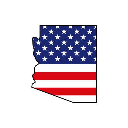 Arizona map icon. Arizona icon vectorのイラスト素材