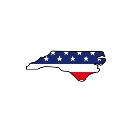 North carolina map icon. North carolina icon vectorのイラスト素材