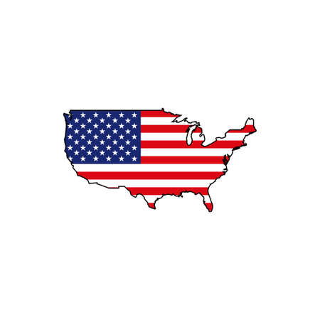 America map icon. USA icon vector. United States of Americaのイラスト素材