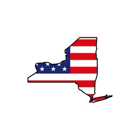 New york map icon. New york icon vectorのイラスト素材