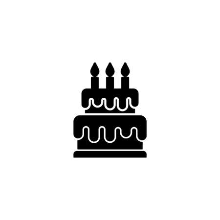 Cake icon. Cake sign and symbol. Birthday cake iconのイラスト素材